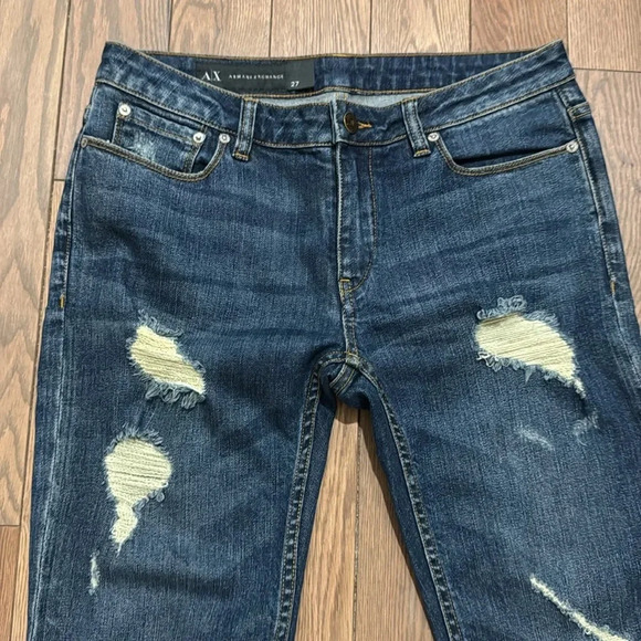 Armani Exchange J13 SLIM FIT JEANS size 4 (EU27) High Waisted Distressed - Picture 2 of 8